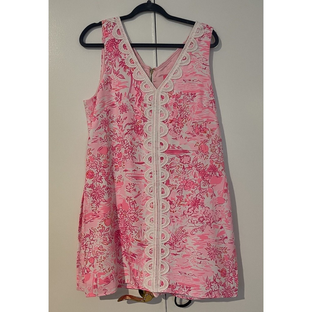 Lilly Pulitzer Ronnie V-Neck romper in the Peony Pink colorway‎ Size 14 NWT